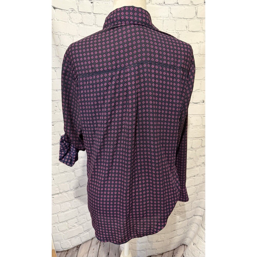 Express The Portofino Shirt Long Sleeve Purple Button Up Women’s Large - Picture 4 of 7